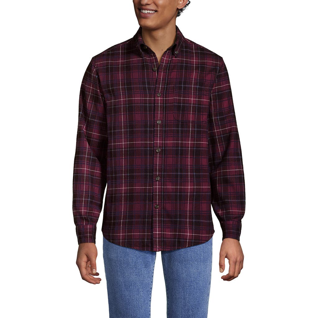 Lands' End Traditional Fit Flagship Flannel Shirt In Multi