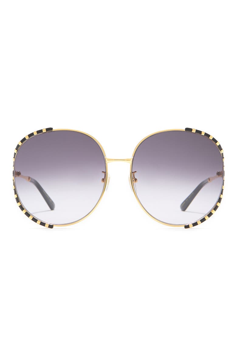 64mm Novelty Sunglasses, Main, color, GOLD GOLD GREY