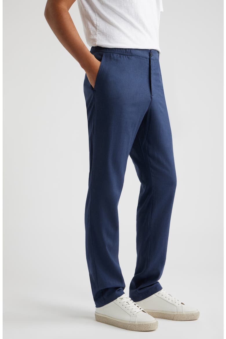 Aerolinen Linen Blend Pants, Alternate, color, NAVY