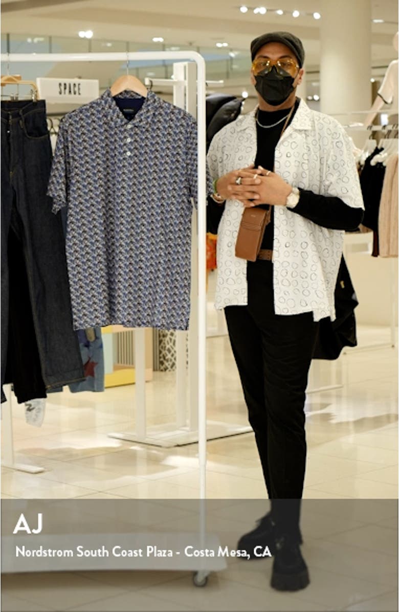 OoohCotton<sup>®</sup> Tech Geo Print Polo, sales video thumbnail