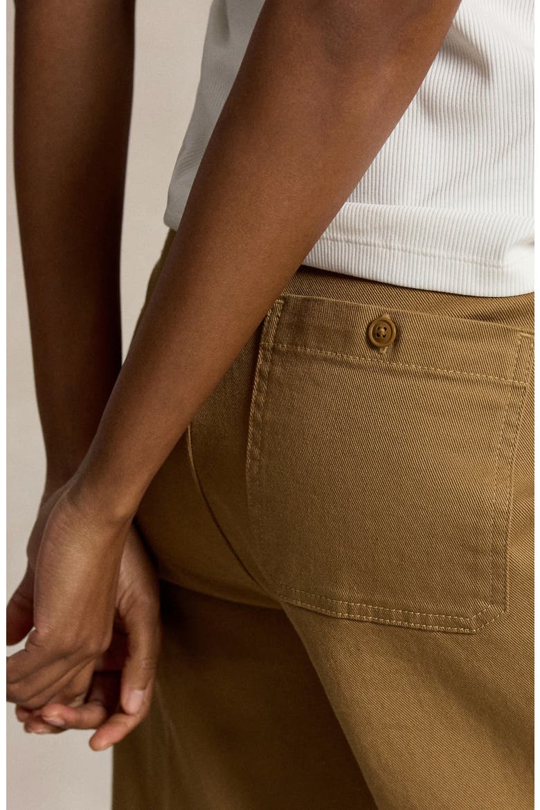 Beaton High Waist Stretch Cotton Twill Pants, Alternate, color, TAN