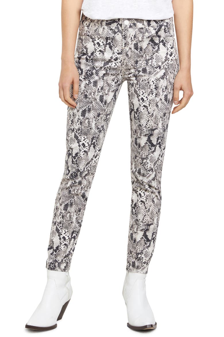 Social Standard Python Print Ankle Skinny Jeans, Main, color, QUEEN SNAKE