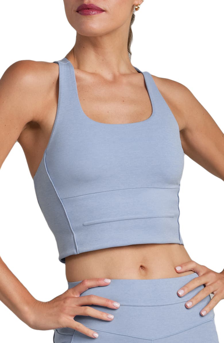 Rhone Revive Longline Bra, Main, color, Forever Blue Heather