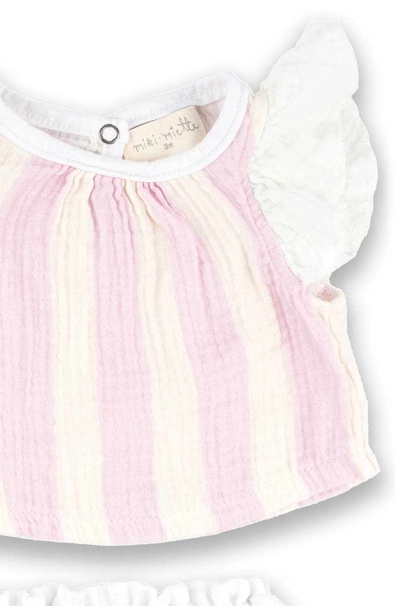 Miki Miette Yasi Cotton Gauze Top & Bloomers Set, Alternate, color, 