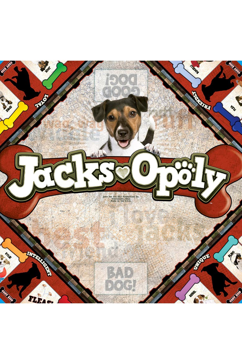 Jacks Opoly Dog Themed Family Board Game, Ages 8+, Alternate, color, Multicolored