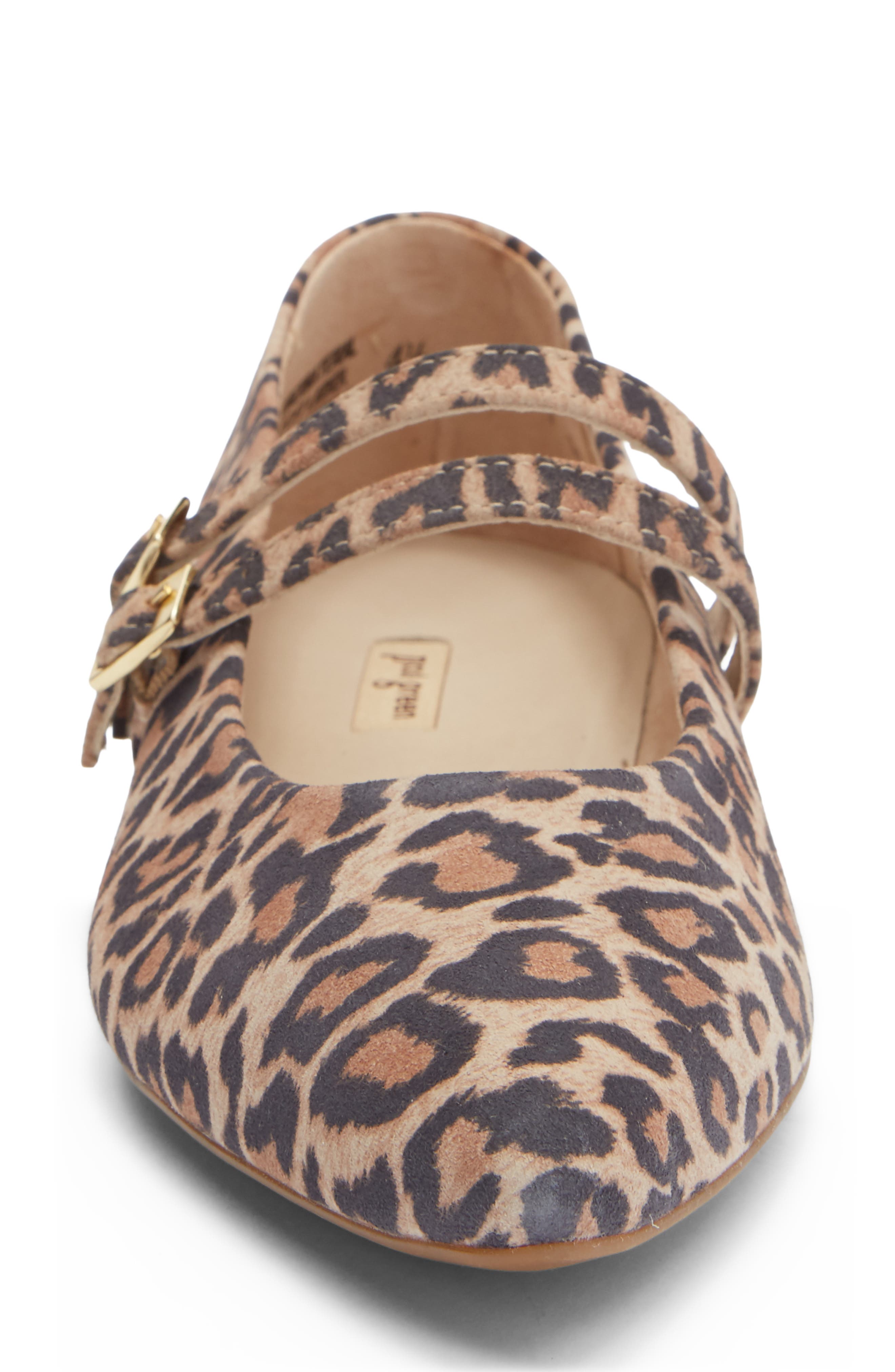 Paul Green Stella Pointed Toe Flat, Alternate, color, Leopard