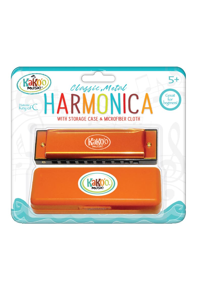 Classic Metal Harmonica 4 Inch With Storage Case, Alternate, color, Multicolored