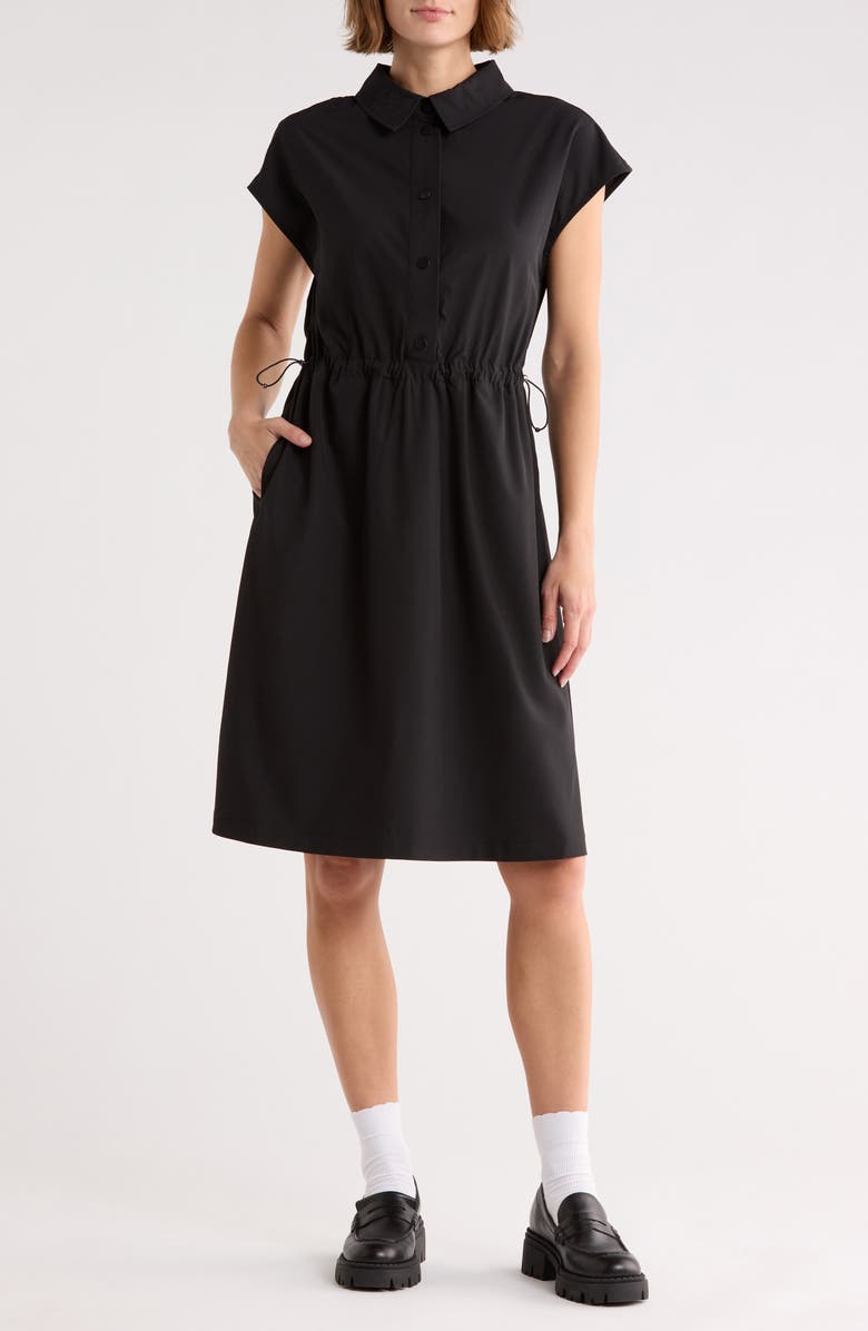 Bernardo Woven Dress, Main, color, Black