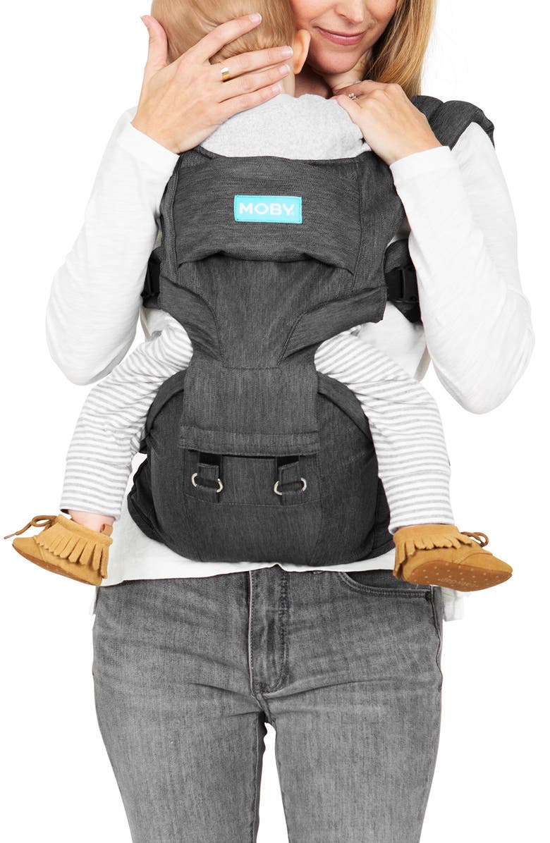 MOBY 2-in-1 Baby Carrier & Hip Seat, Main, color, Grey
