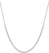 EFFY Sterling Silver Lab Grown Diamond Frontal Necklace