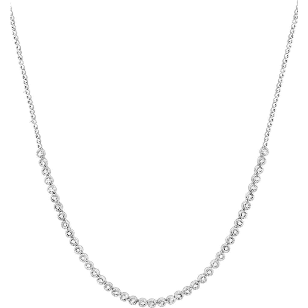 EFFY Sterling Silver Lab Grown Diamond Frontal Necklace at Nordstrom Rack, Size 18"
