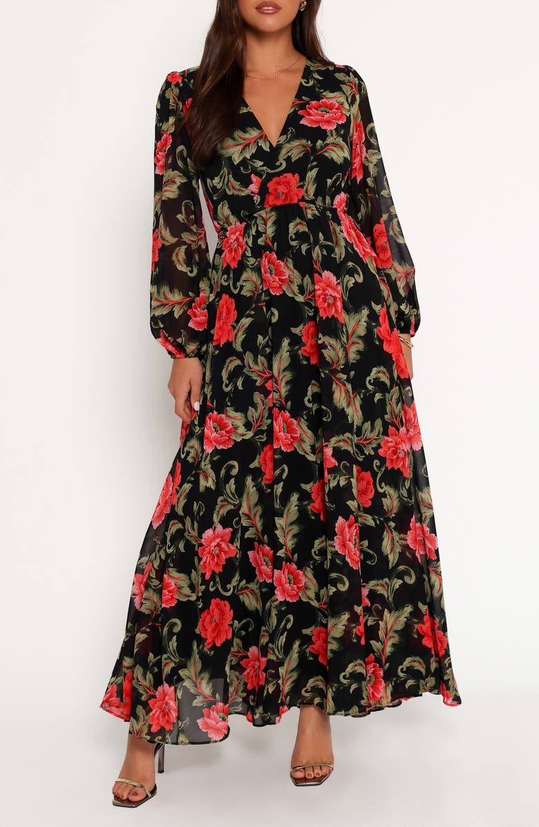 Petal & Pup Anisa Floral Long Sleeve Maxi Dress, Main, color,