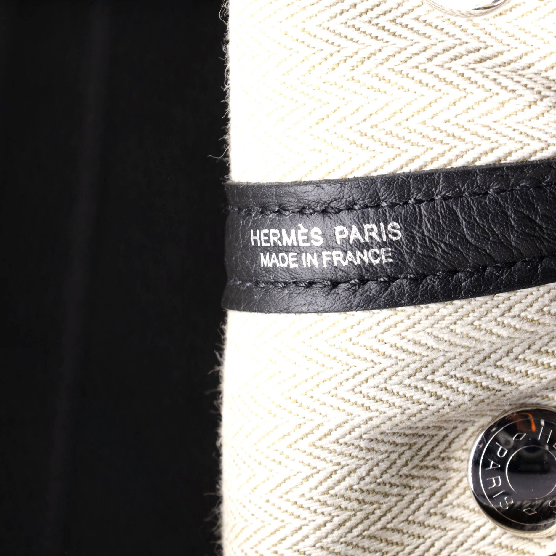 Pre-Owned Hermes Garden Party Tote Leather 30, Alternate, color, Noir