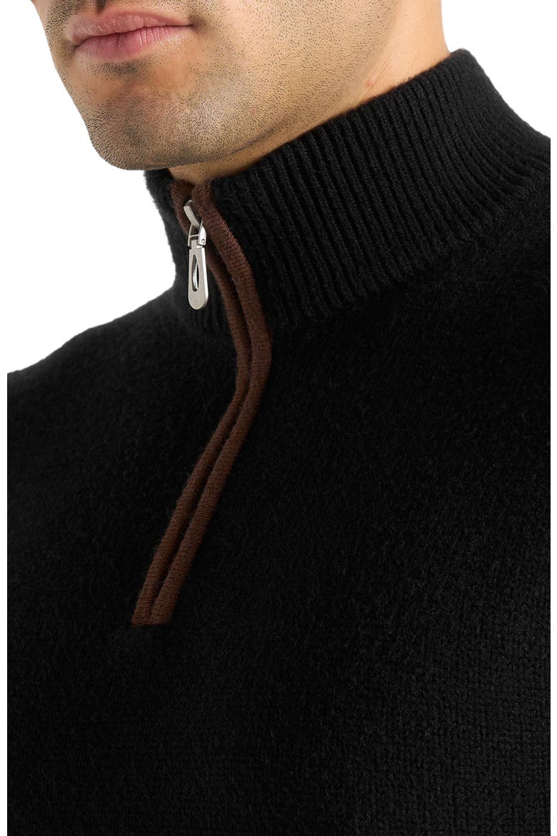 Torin Quarter Zip Knit Jumper, Alternate, color, Black