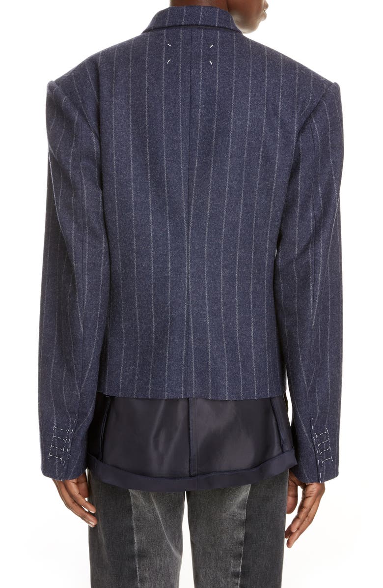 Maison Margiela Stripe Lambswool Jacket, Alternate, color,