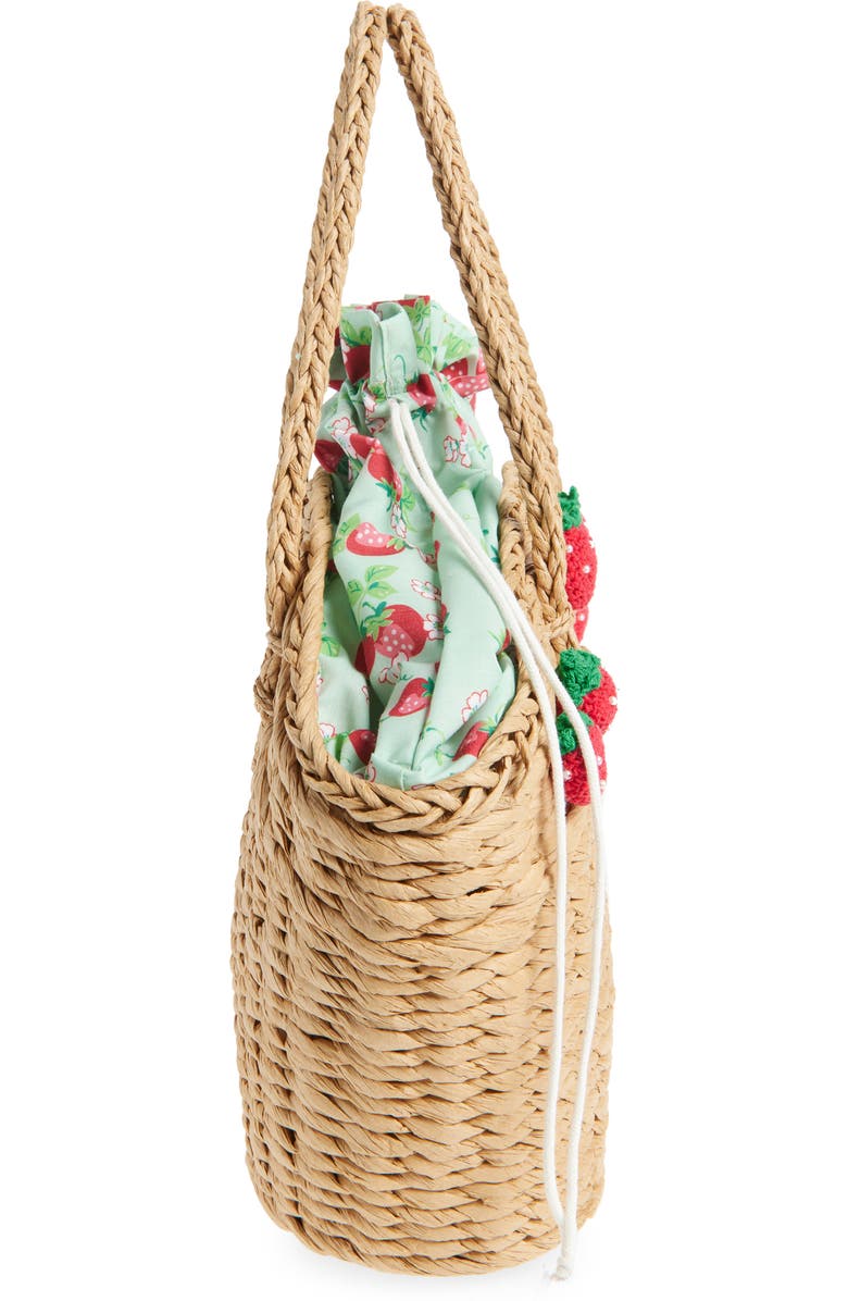 Ruby & Ry Kids' Strawberry Straw Handbag, Alternate, color, Natural Multi