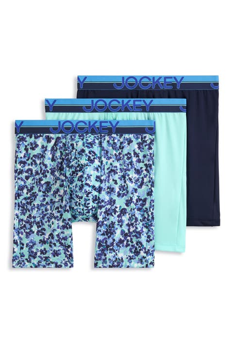 Men's Infinite Cool Microfiber Stretch 8" Long Leg Boxer Brief - 3 Pack