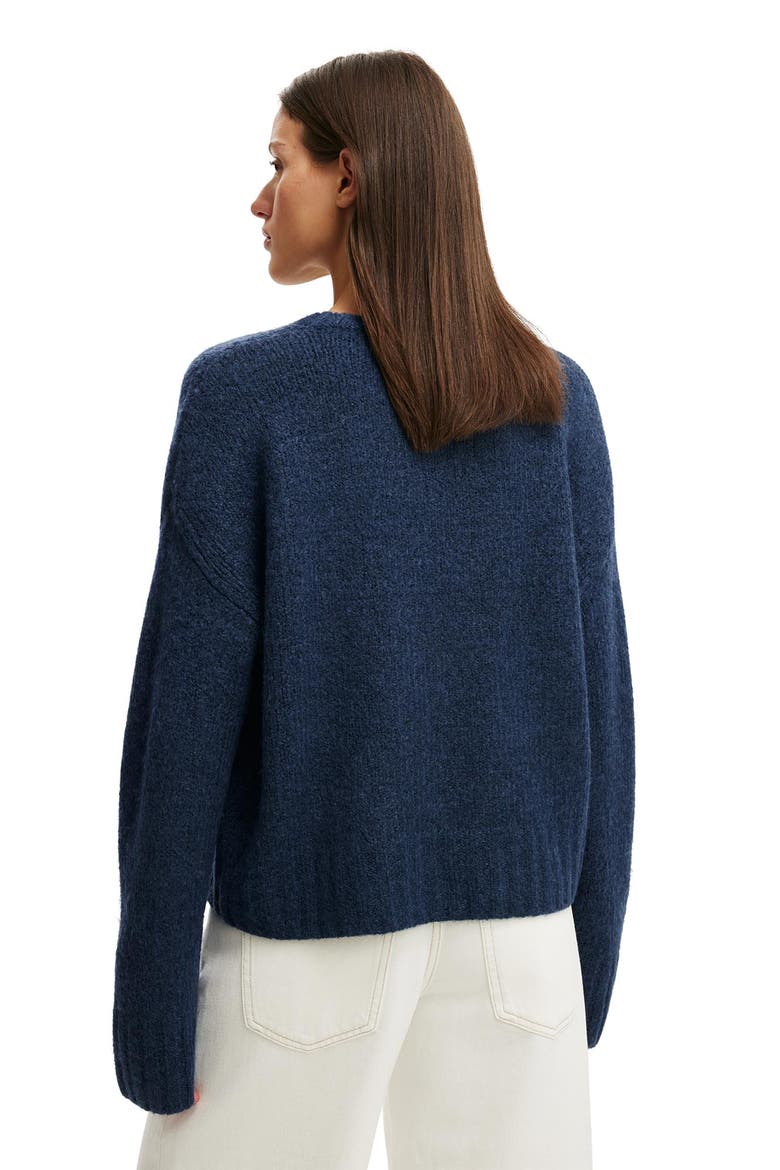 Women's Luxe Crew Neck Sweater, Alternate, color, Lofty Shadow Navy