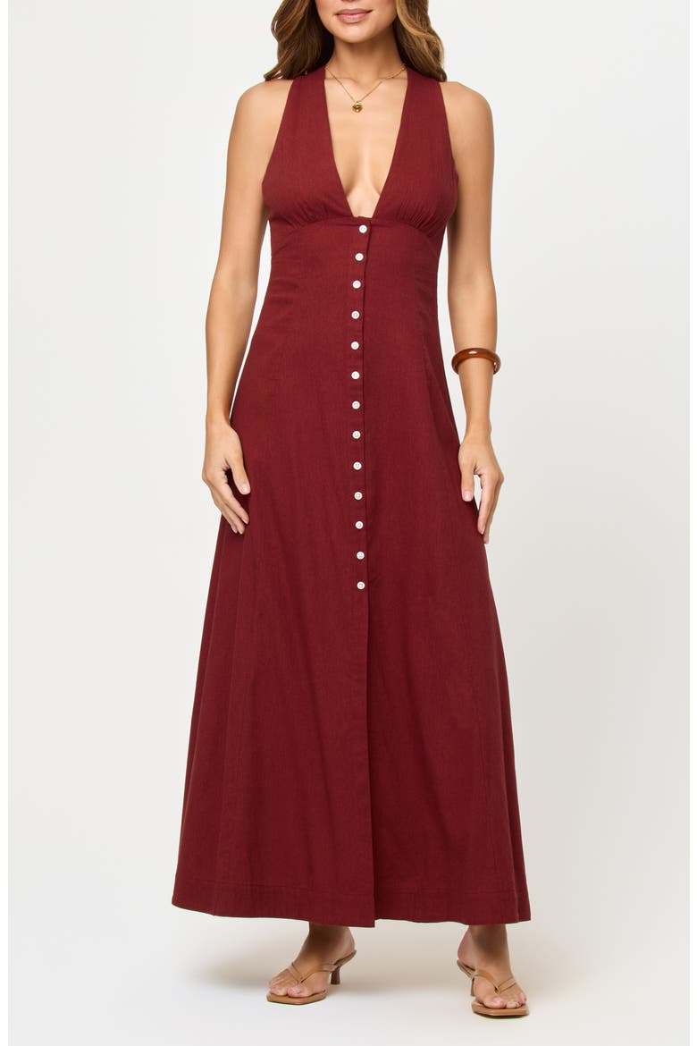 Arlo Maxi Cover-Up Dress, Main, color, DUSTY FIG