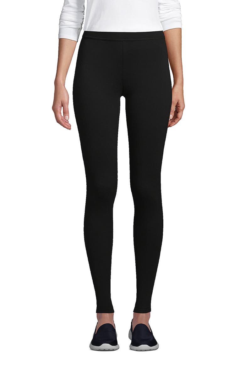 High Rise Serious Sweats Fleece Lined Pocket Leggings, Alternate, color, Black