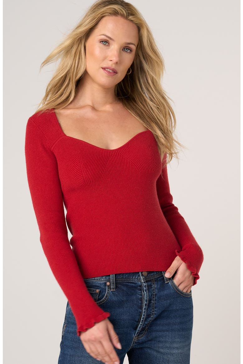 Rib Sweater, Alternate, color, SUNDANCE RED