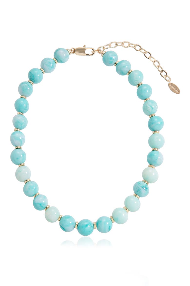 Stone Beaded Necklace, Main, color, TURQUOISE