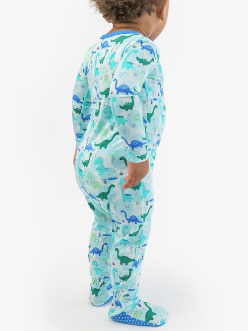 Rufflebutts Softsnooze Gender Inclusive One Piece Footie Pajamas In Blue