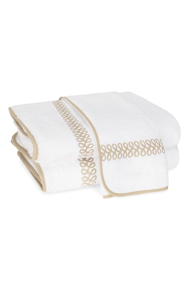 Matouk Astor Braid Bath Towel, Main, color, Dune