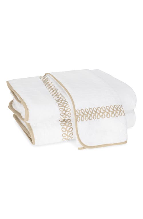 Matouk Astor Braid Hand Towel In Dune