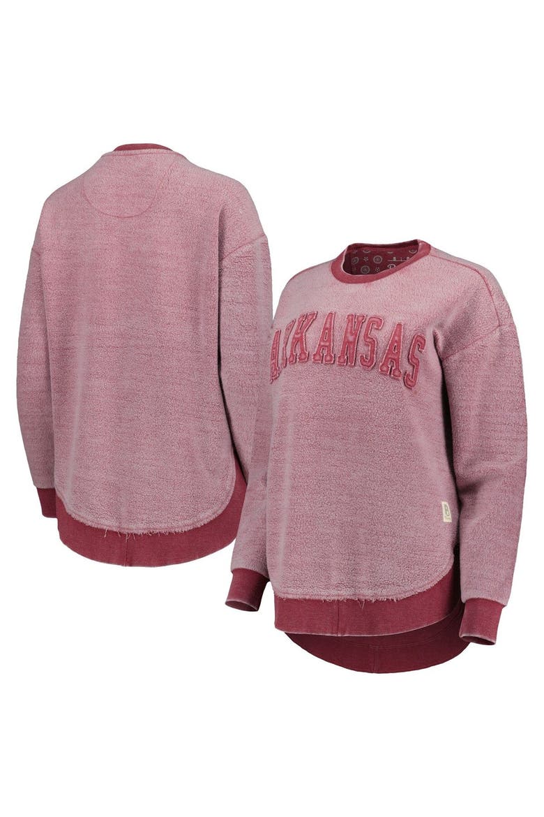 Women's Pressbox Cardinal Arkansas Razorbacks Ponchoville Pullover Sweatshirt, Main, color, Cardinal