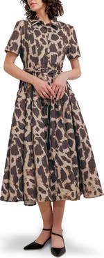 FREEMARKET Animal Print A-Line Midi Dress