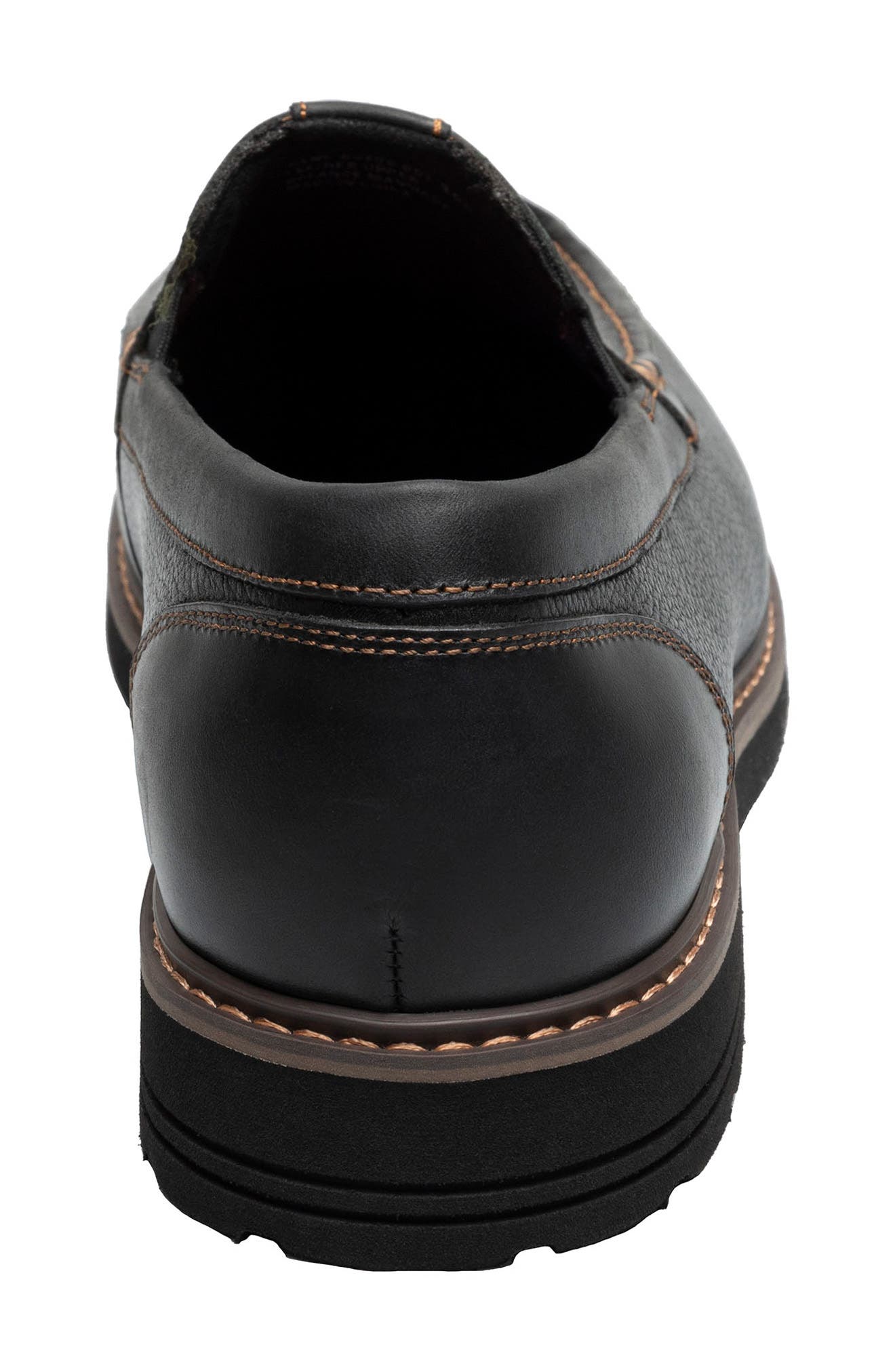 NUNN BUSH Owen II Moc Slip-On Loafer, Alternate, color, Black Tumble