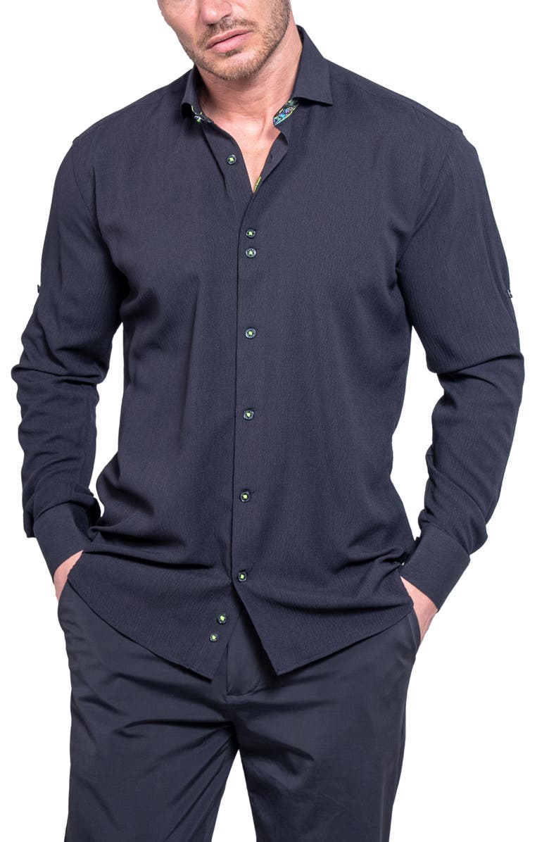 Maceoo Einstein Resistance0159 Black Button-Up Shirt, Alternate, color, Black