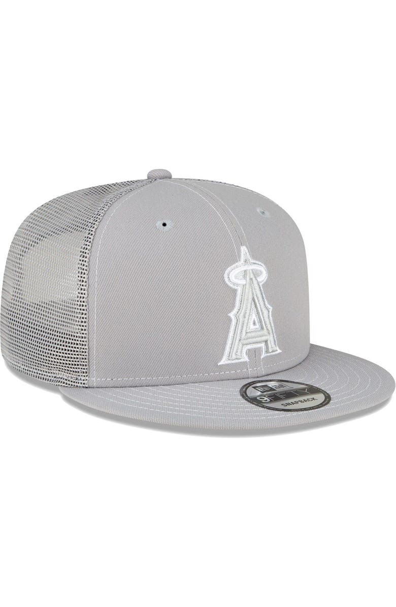 New Era Men's New Era  Gray Los Angeles Angels 2023 On-Field Batting Practice 9FIFTY Snapback Hat, Alternate, color, 