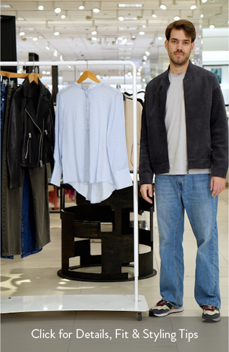 Stripe Flowy Button-Up Shirt, sales video thumbnail