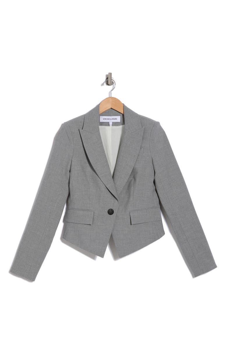 Veronica Beard Hosanna Crop Dickey Jacket, Alternate, color, Heather Grey