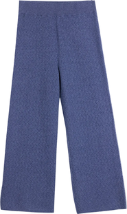 Gobi Cashmere Wide-Leg Ajour Knit Cashmere Pants
