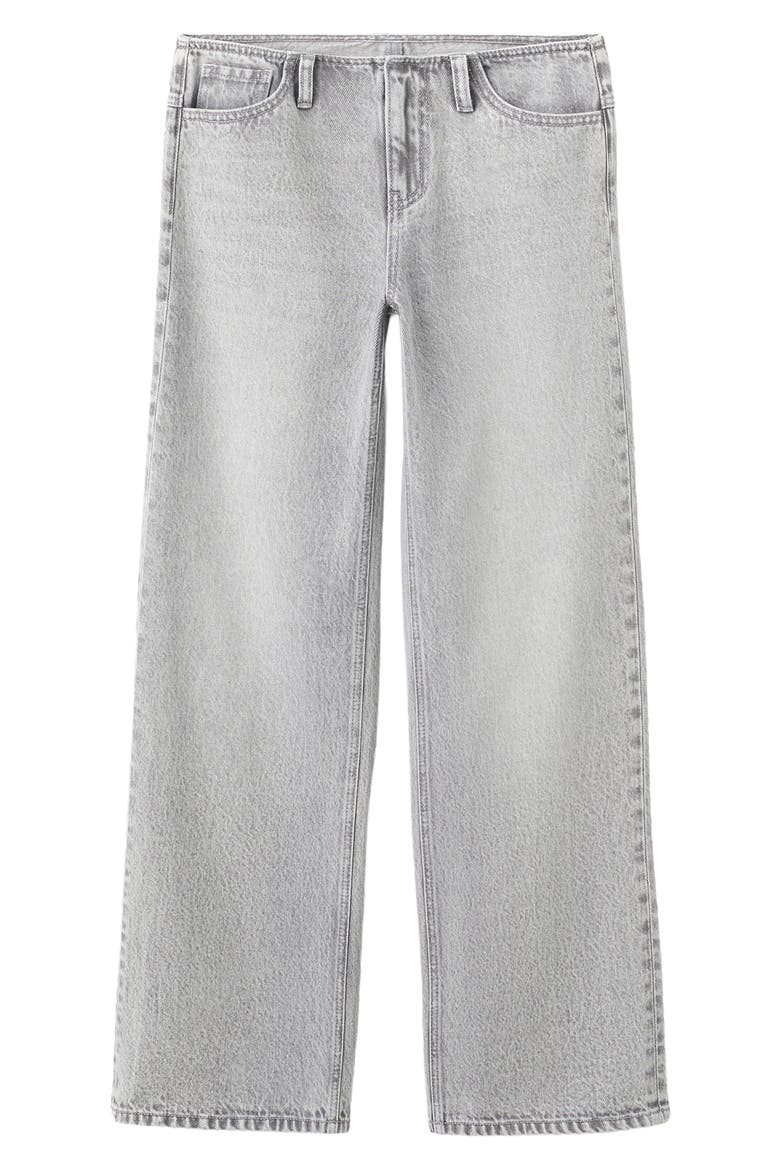 Bandless Low Rise Straight Leg Jeans, Main, color, DENIM GREY
