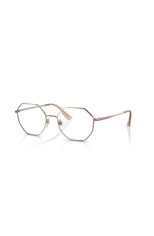 Vogue Eyewear 52mm Irregular Optical Glasses In Gold