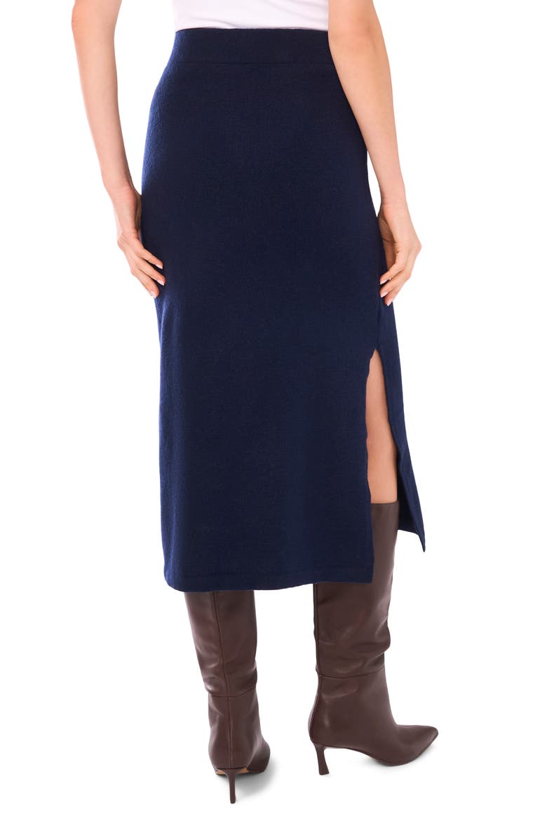Side Slit Midi Skirt, Alternate, color, CLASSIC NAVY