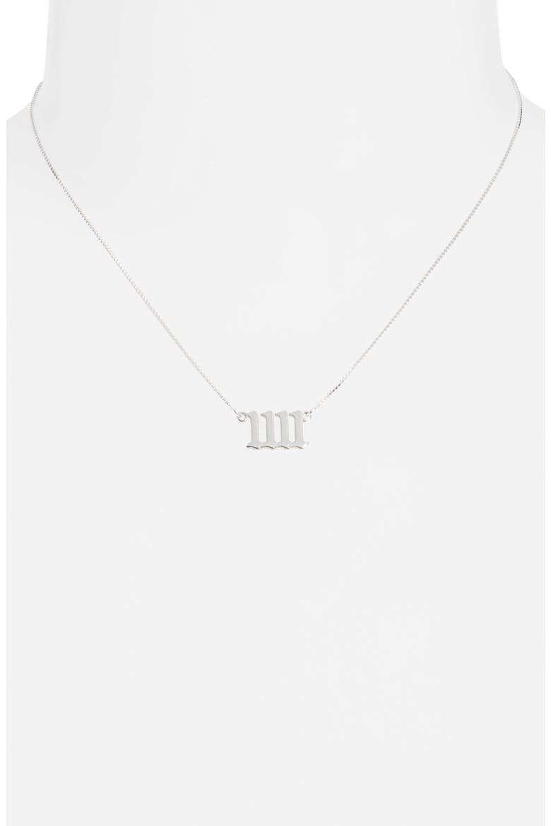 Synchronistic 1111 Sterling Silver Pendant Necklace, Alternate, color, SILVER