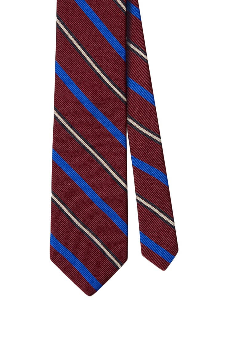 Robert Multi Rib Stripe Best of Class Necktie, Main, color, Wine Multi