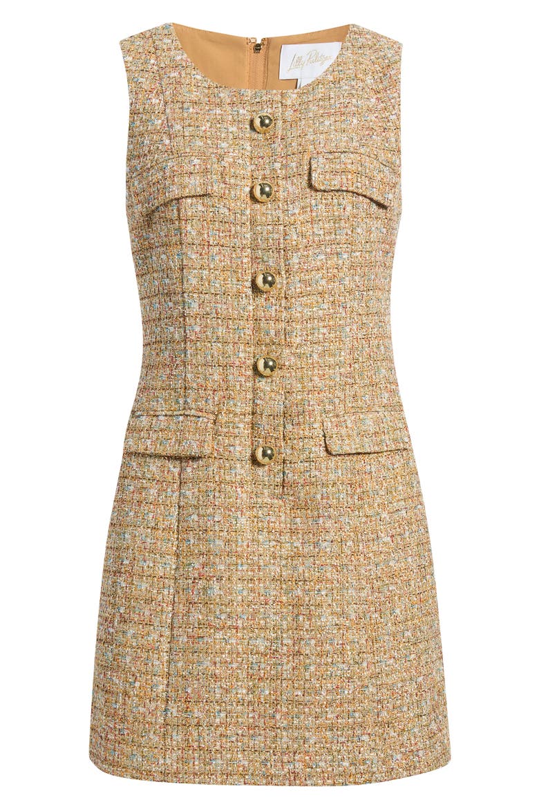 Bindy Tweed Shift Romper, Main, color, ICED LATTE GOLDEN AGE