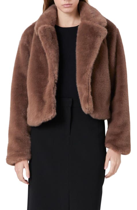 Endless Rose Wool outlets & Faux Fur Jacket