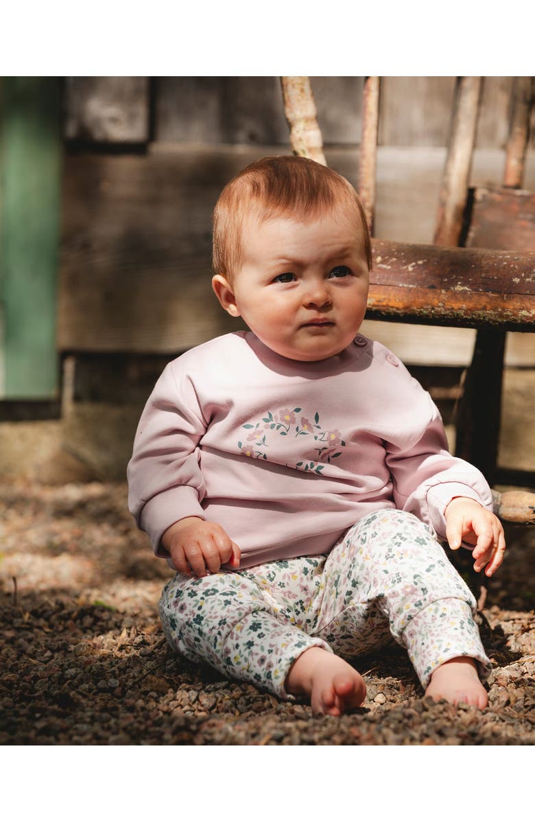 Deux par Deux Organic Cotton Evolutive Pant and Long Sleeve Top Set, Main, color, Neutral Purple