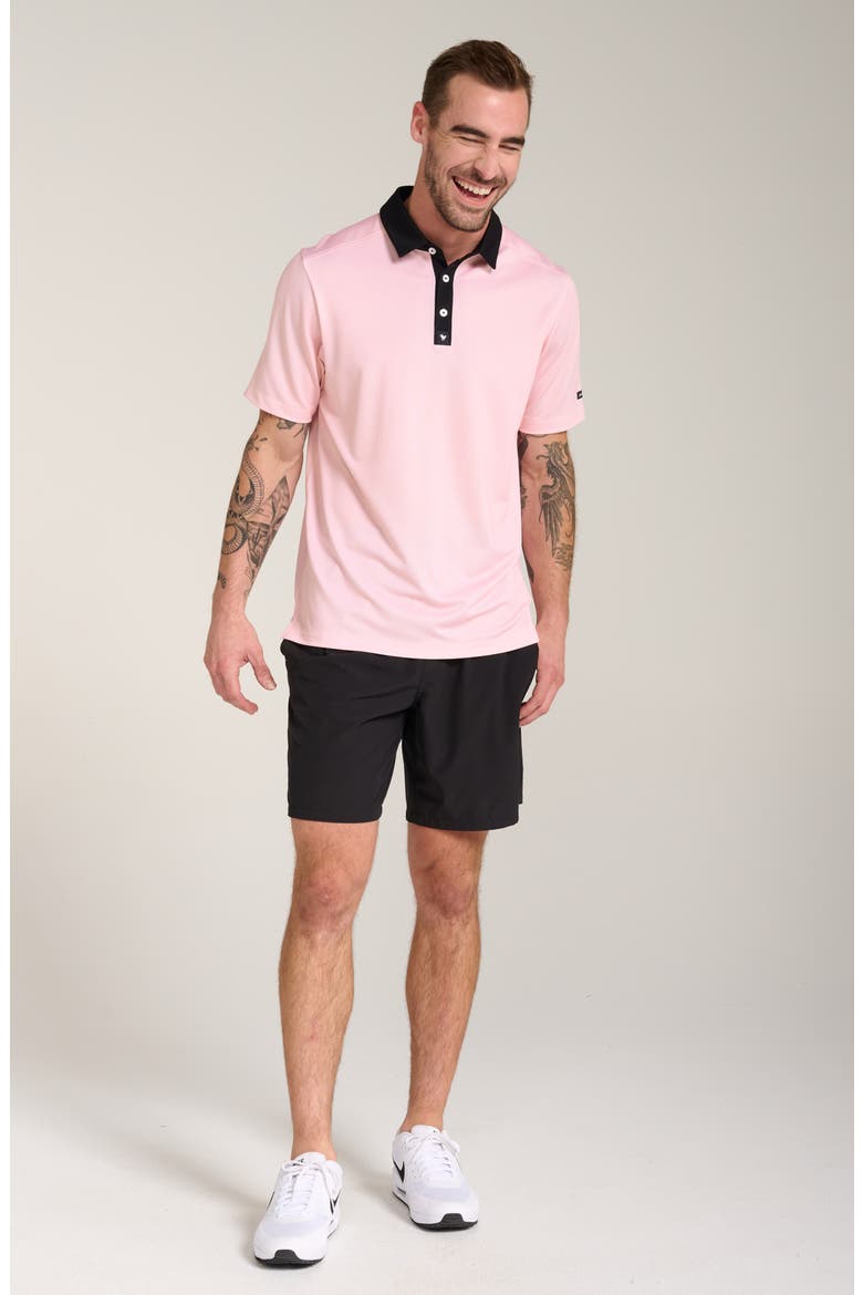 Rose Quartz Piqué Knit Performance Golf Polo, Alternate, color, ROSE QUARTZ