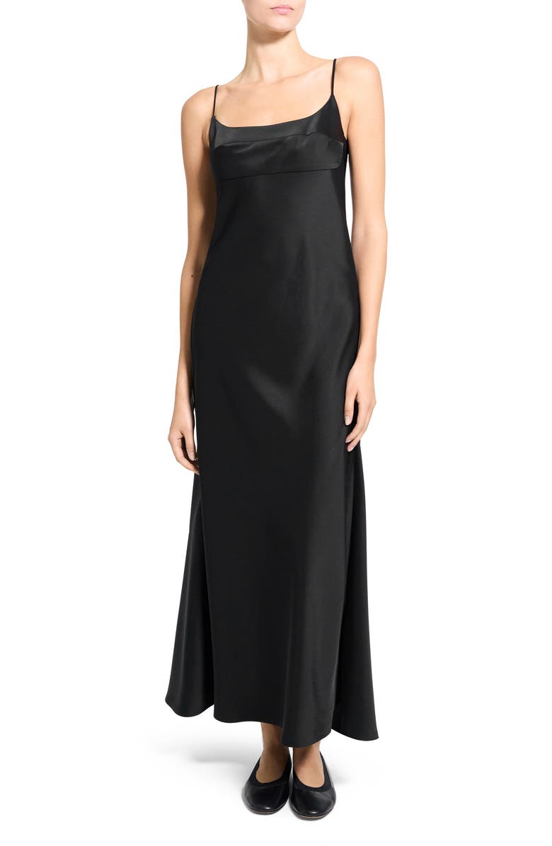 Theory Satin Slipdress, Alternate, color, Black