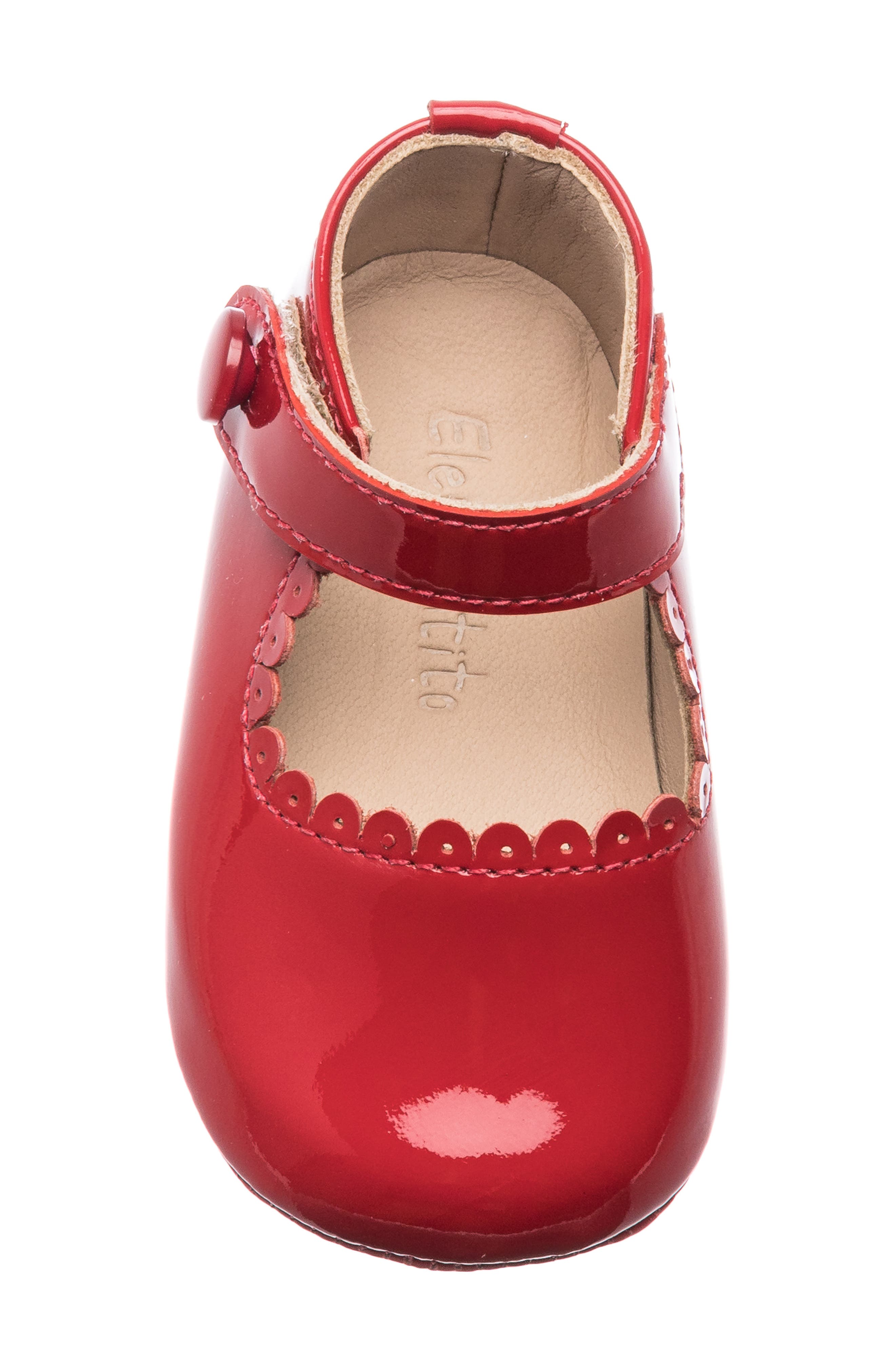 Elephantito Mary Jane Crib Shoe, Alternate, color, Patent Red