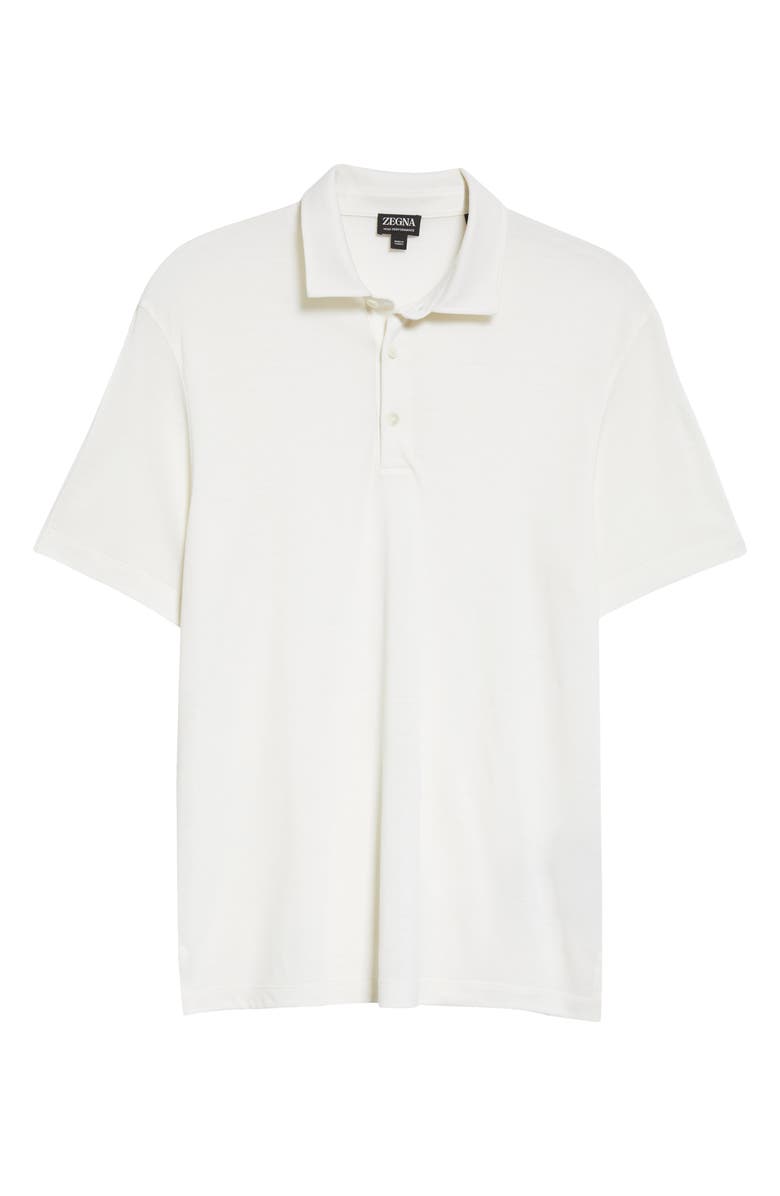 ZEGNA High Performance<sup>™</sup> Wool Polo, Alternate, color, White