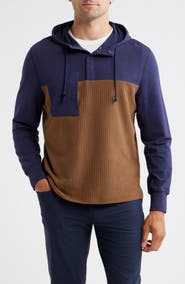 johnnie-O Waffle Panel Hoodie